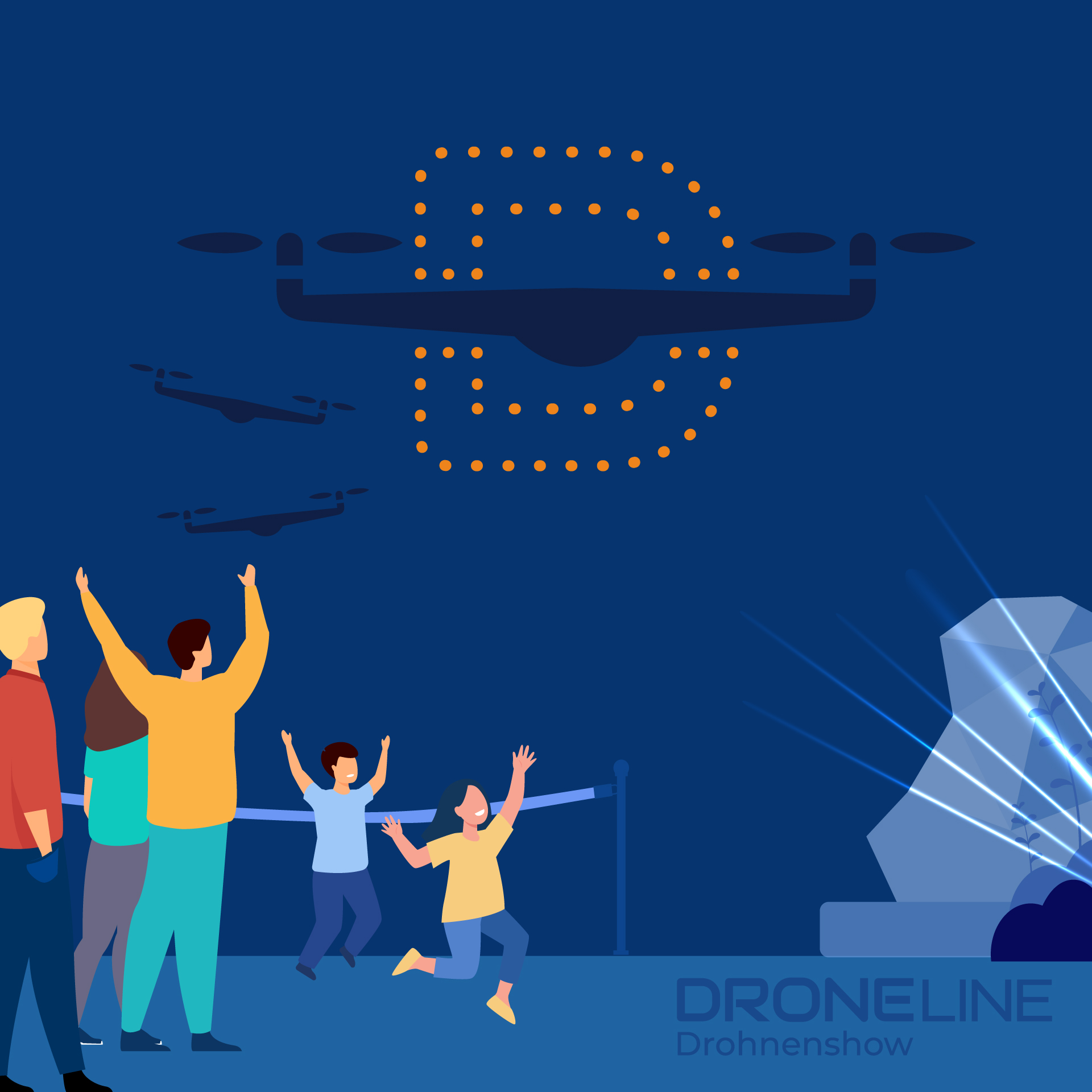 Drohnenshows aus Österreich - Ihr Eventpartner: DRONELINE